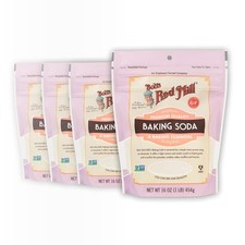  Pack of 4 Bob's Red Mill Baking Soda,Non GMO, Vegan, Paleo Friendly, 16 oz 