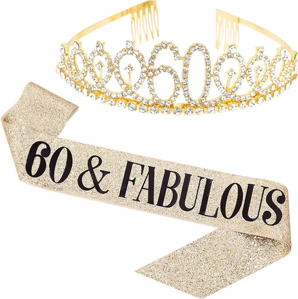 BRAND: LEIXI Leixi 60 and Fabulous Sash & Rhinestone Tiara Kit - 60th Birthday 60...