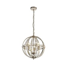 Image of Visconte Channelle Ceiling Pendant Crystal Effect E14 3 Light - Polished Nickel 