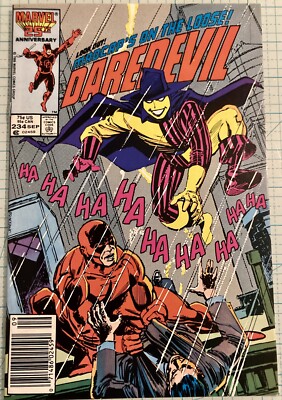 Daredevil #234 NM Newsstand VS Madcap Marvel Comics 1986 Steve Ditko Art