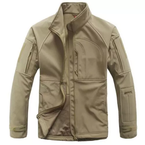 Herren Taktische Jacke Outdoor Softshell Wasserdicht Winddicht Warm Winddicht Mantel - Bild 16 von 23
