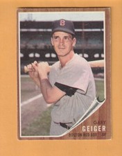 Gary Geiger Boston Red Sox 1962 Topps #117 Sand Ridge Illinois 7V