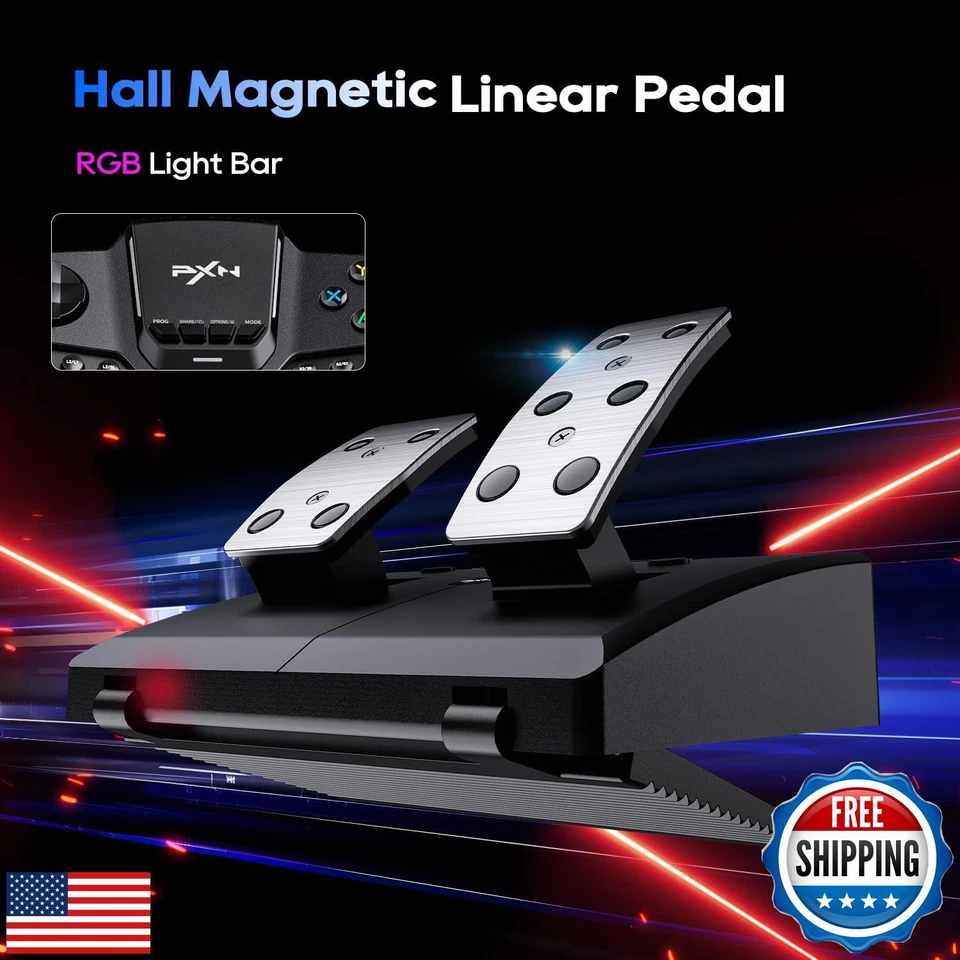 PXN - V900 GEN2 Racing Steering Wheel, 270° - 900° Rotation with Pedals for P - Image 4 of 4