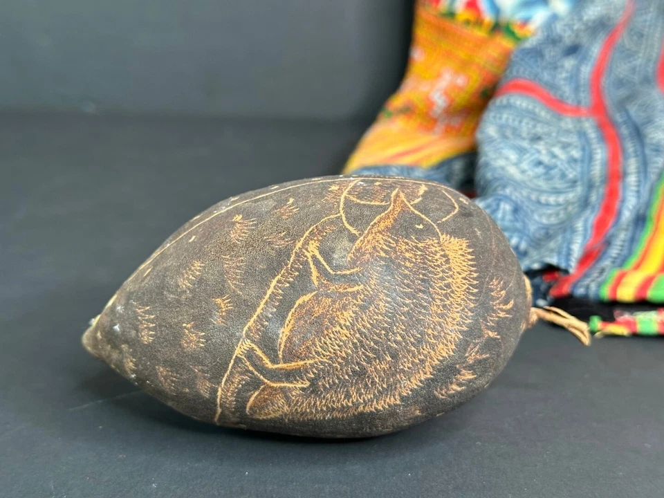 Old Australian Aboriginal Kimberley Carved Boab Nut - image 2 of 4