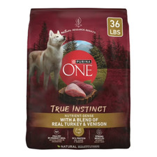 Purina ONE True Instinct Natural with Real Turkey & Venison Dry Dog Food, 36 lbs 1.14 per pound