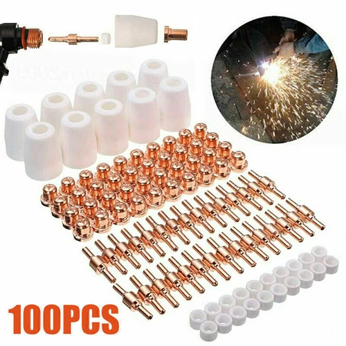 100X PT-31 Plasma Cutter Electrode Tips Kit For Parkside Cutting Torch Parts