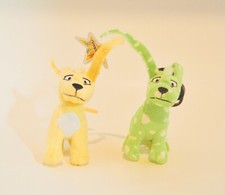 Neopets McD 2005 Speckled Gelert  Yellow Gelert - Ear  Tush Tags Lot of 2