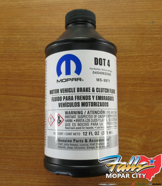 Chrysler Dodge Jeep Ram Mopar Dot 4 Brake Fluid Clutch Fluid 12 OZ OEM