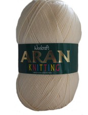 Acrylic Aran Wool Woolcraft Aran 400g Knitting Yarn Crochet 20 Colours