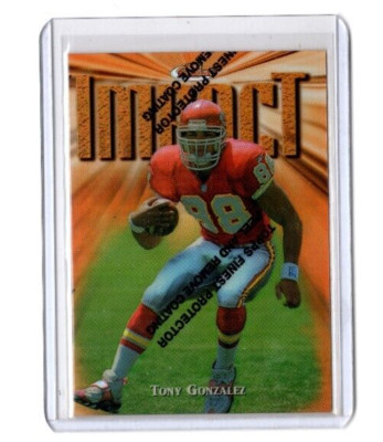 1997 Topps Finest Refractor Tony Gonzalez Rookie Card #269 Kansas City Chiefs RC