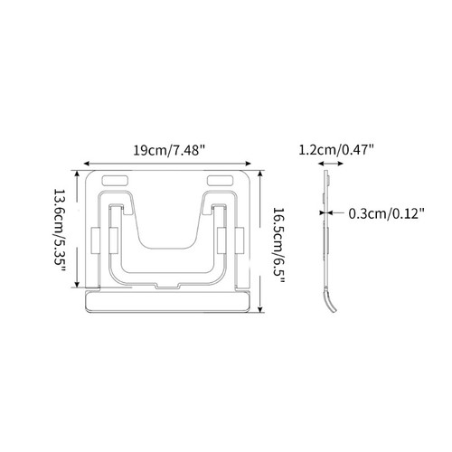 Adjustable & Foldable Tablet StandPortable Aluminum Holder for Laptop Tablets 7 - Photo 8/10