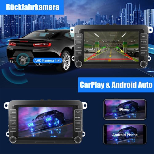 Android 13 Autoradio Carplay GPS Navi RDS Kamera Für VW Touran Golf 5 6 Polo EOS - Bild 9 von 12