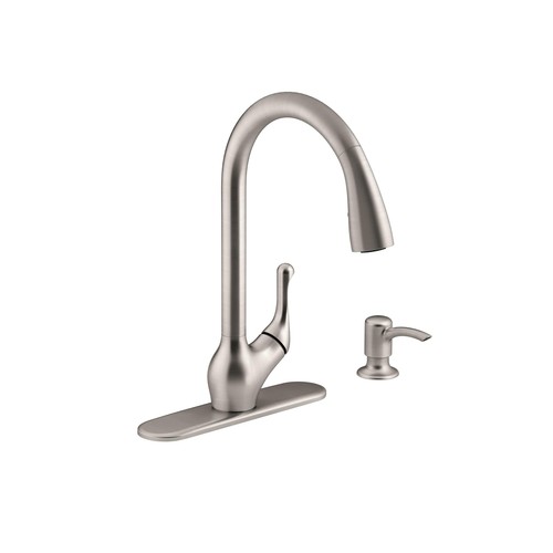 Kohler R776-SD-VS Barossa Stainless Steel Single-Handle Pull-Down Faucet - 第 1/6 張圖片