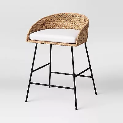 Woven bar 2024 stools with backs