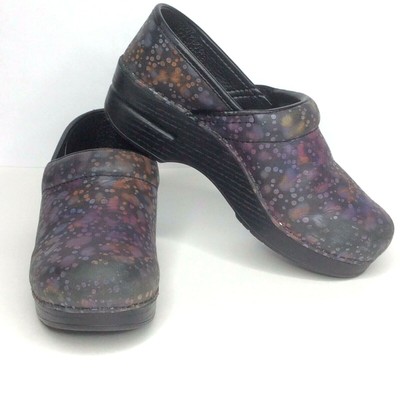 dansko multicolor clogs