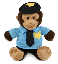 PLUSH POLICE - SUPER-SOFT PLUSH - MONKEY 9"
