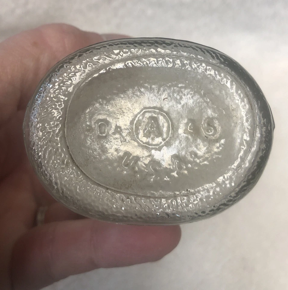 Biberón de leche Phenix Ovale Nurser de vidrio en relieve transparente no enrollable, 8 oz (87) Foto 3 de 4