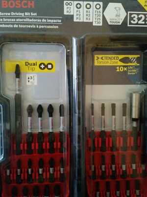 BOSCH 32 PC IMPACT SCREW DRIVING BIT SET WITH TOUGH