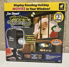 Window Wonderland Projector 6 Halloween & 6 Christmas Movies Indoor Only-Tested