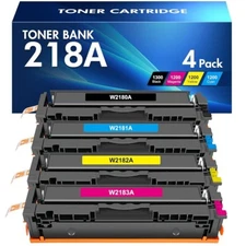 Toner Cartridge for HP W2180A W2181A W2182A W2183A 4PK 218A Color MFP 3301fdw