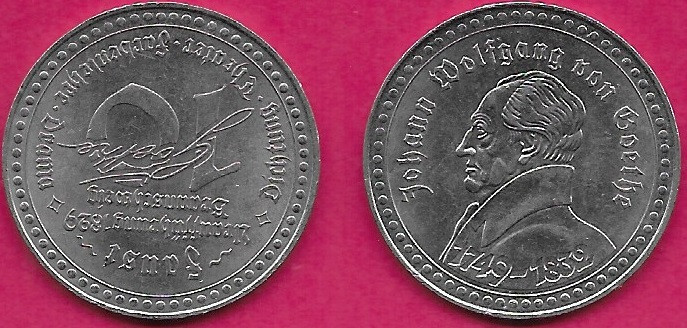 GOETHE メダイル von FRIEDRICH ANTON KÖNIG friedrich-anton-konig-