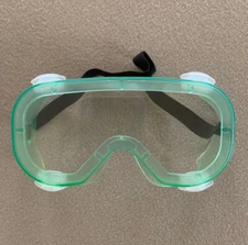 Lot 10 NEW Safety Goggles Over Glasses ANSIZ87 A5103CAF Green Frame Clear Lens