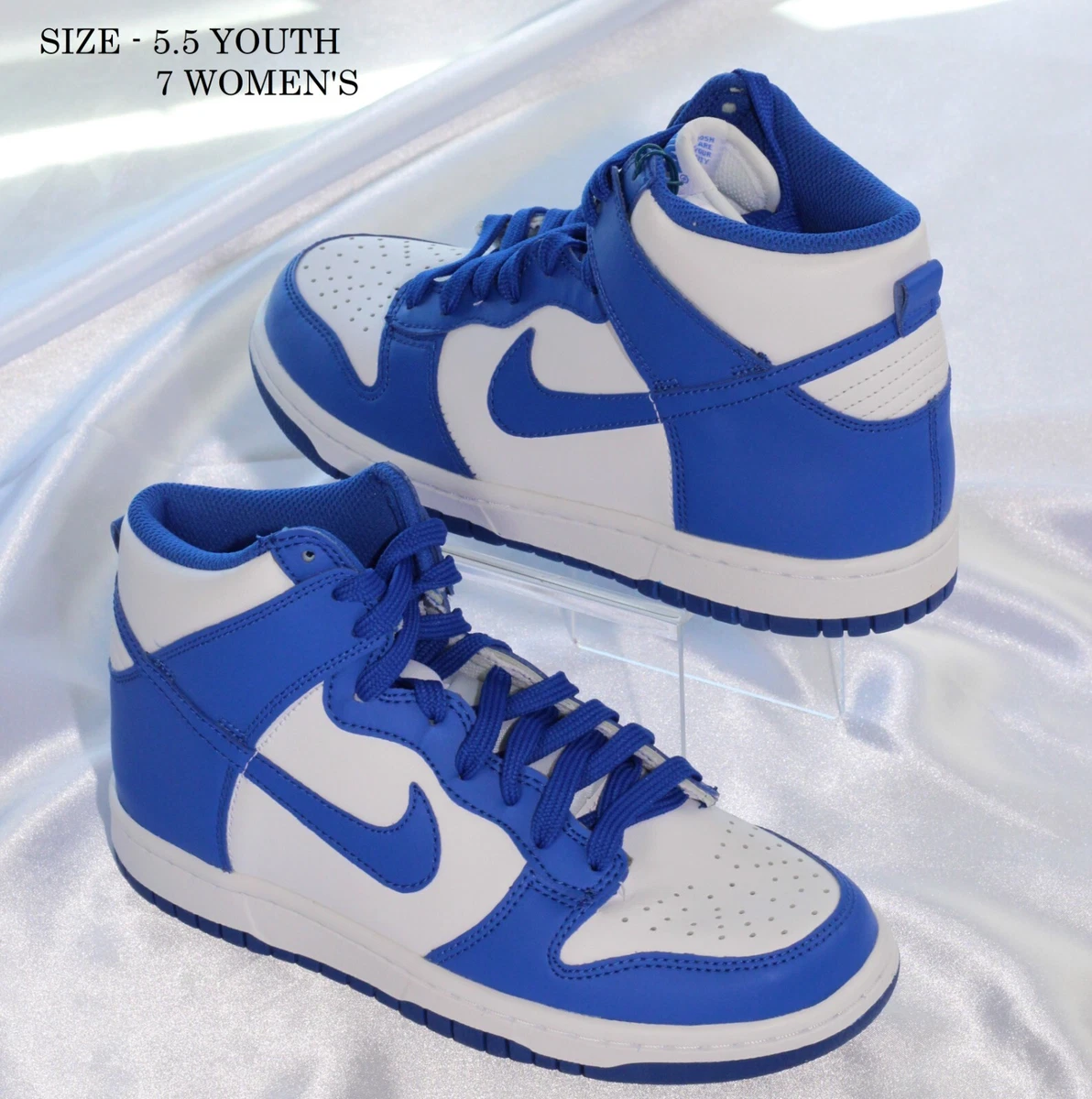 Size 5.5Y - Nike Dunk High Game Royal Kentucky Bule White High Top Sneakers