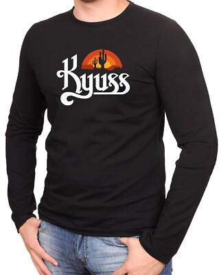 KYUSS BLACK WIDOW STONER ROCK MUSIK Schwarze T-Shirt Langarmshirts  -134 -LA