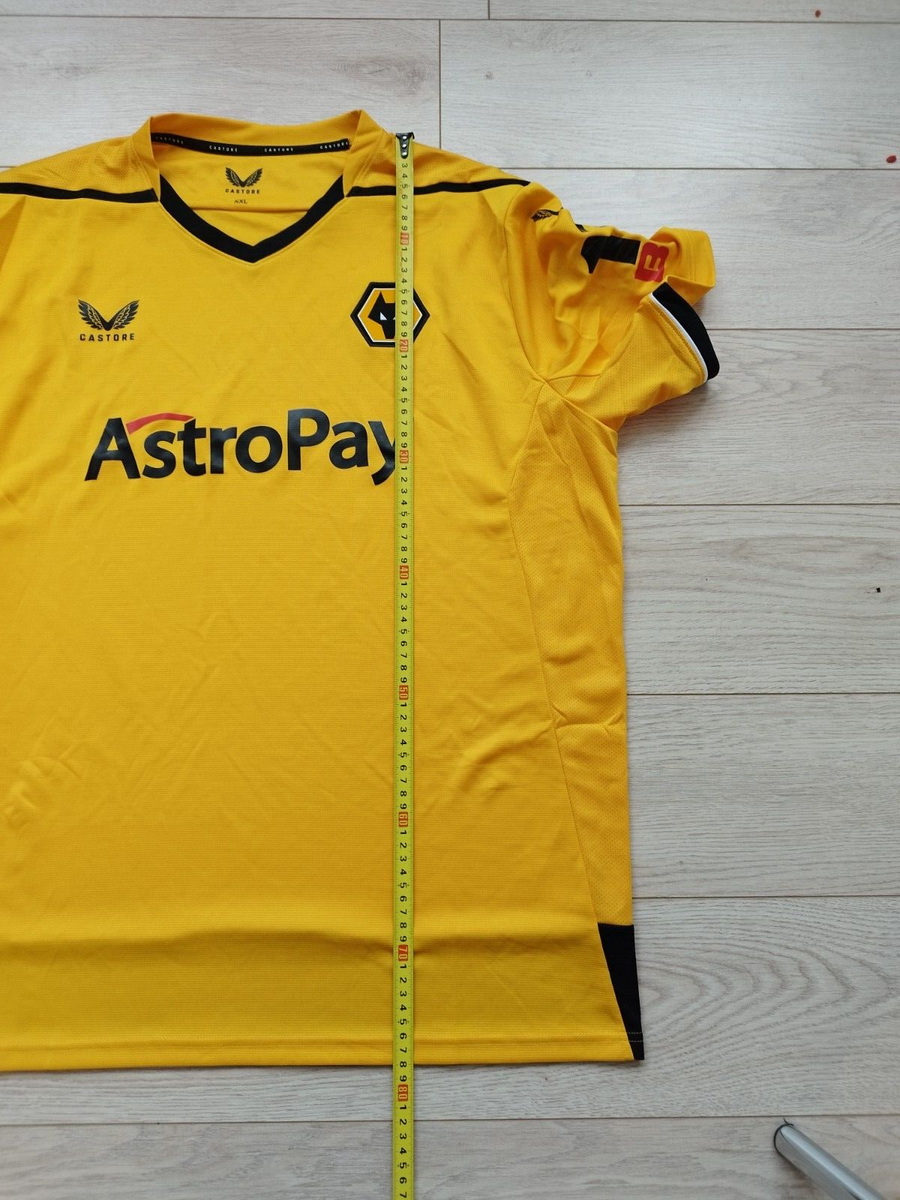 Wolverhampton Wanderers Castore シャツ Lサイズ MEN'S FC WOLVERHAMPTON WANDERERS 2021/2022 SOCCER FOOTBALL SHIRT