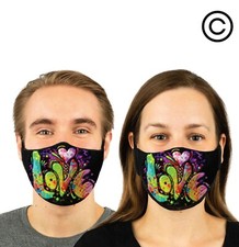 COLORFUL LOVE couples matching face masks -face mask  2 pcs  couple match