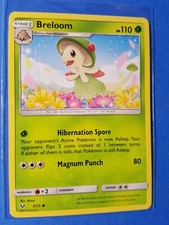 Breloom 5/73 & 3x Shroomish 4/73 Pokemon card SM Shining Legends common NM