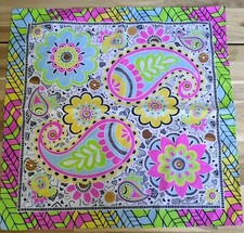 Limited Girl Scouts Scarf Bandana Little Brownie Bakers Paisley Colorful Neon