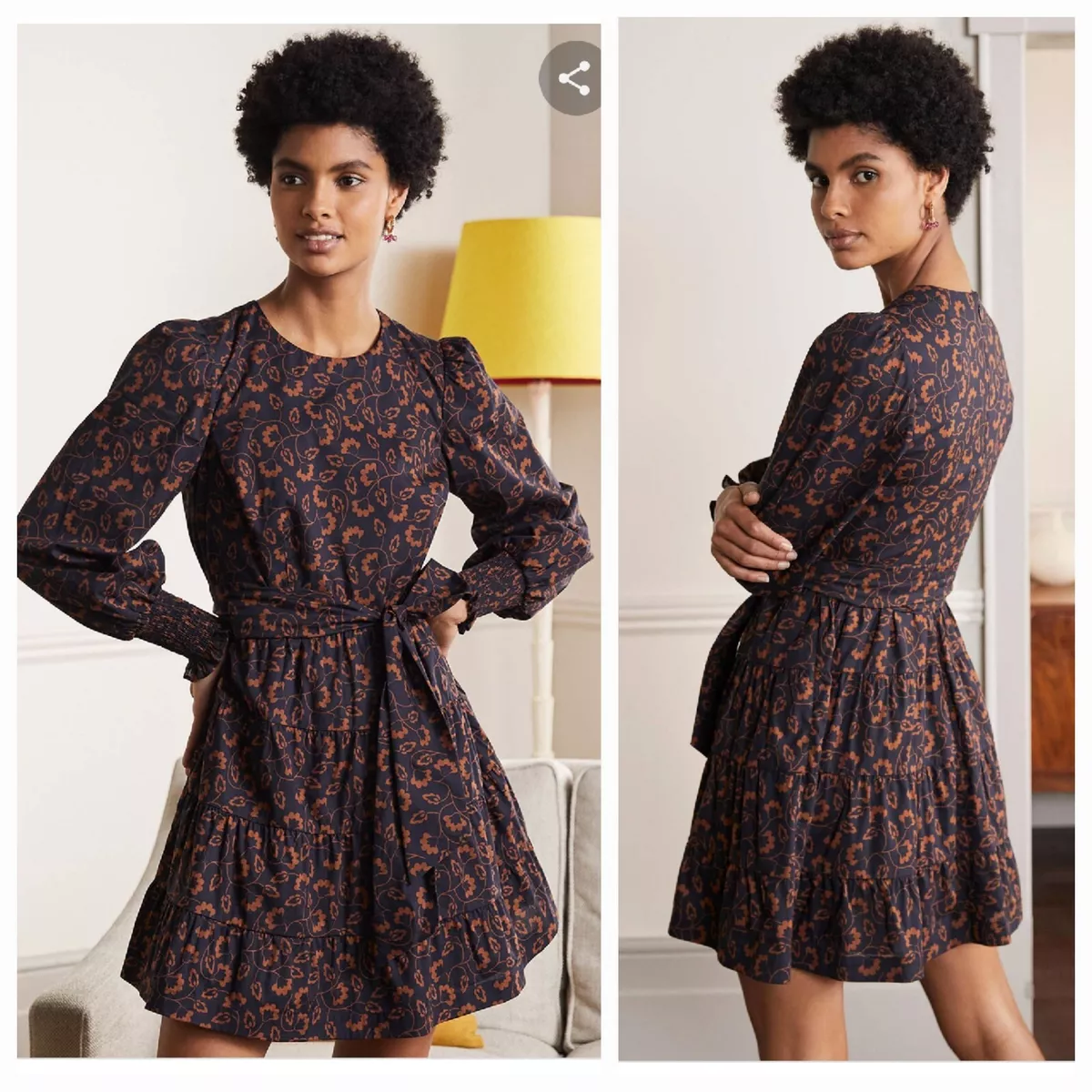 Navy top tiered dress