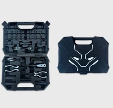 Marvel Black Panther 82pc Tool Set Ratchets Sockets Pliers and Tool Box Silver