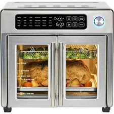Emeril Lagasse Extra Large French Door Air Fryer Toaster Oven Combo, Silver
