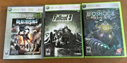 XBOX 360 ~ Dead Rising, Fallout 3, Bioshock 2 ~ Set of 3 games Apocalypse Action