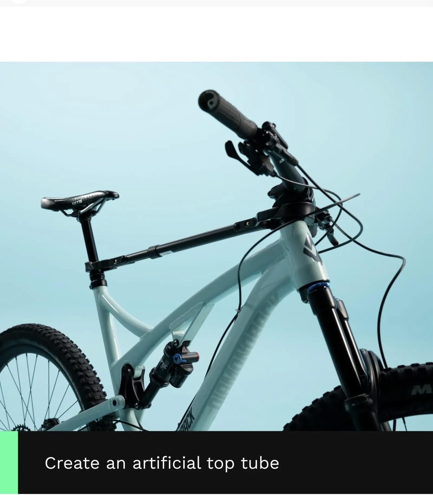 Ride Bike Frame Adjustable Telescopic Bicycle Cross Bar, for Y-Frame, Dua...