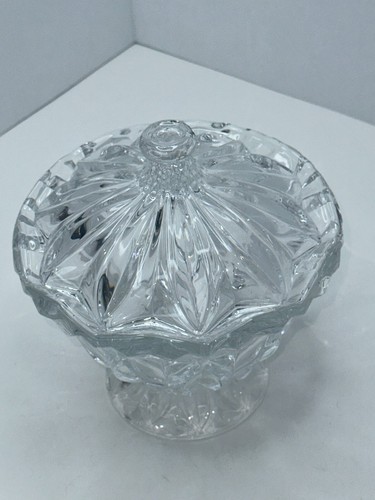 Calliope-Blossom Giftware MIKASA Lidded Crystal Clear Glass Candy Dish - Picture 4 of 8