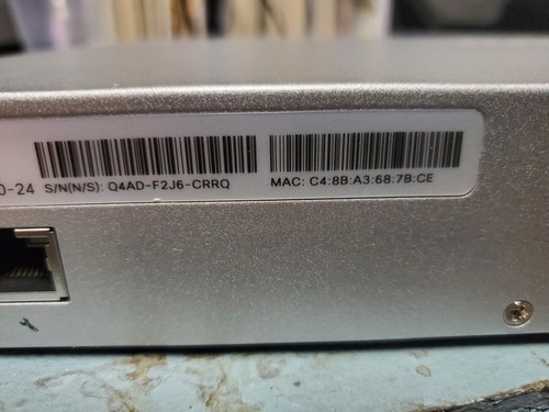Cisco Meraki (MS120-24P-HW) USED 24-Ports Ethernet Switch UNCLAIMED - Afbeelding 2 van 2