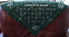 Farm Dog Bandana Handkerchief, Long Live Dogs 21" x 21"