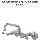 Kingston Brass KS313 Kingston 1.8 GPM Wall Mounted Bridge Kitchen - Chrome