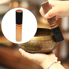 Wooden Mallet Singing Bowl Stick Mallet Beat Striker with PU Head