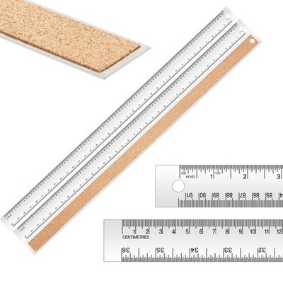 2 PCS 36 Inch Metal Yard Stick Nonslip Ruler Cork Backing Stainless In