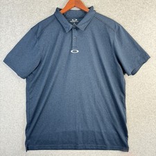 Oakley Hydrolix Tailored Fit Polo Shirt Blue XL Performance Golf Activewear