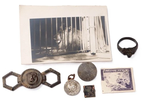 Ring WW2 German set Lion Germany Pendant WWII Wehrmacht Button Military award