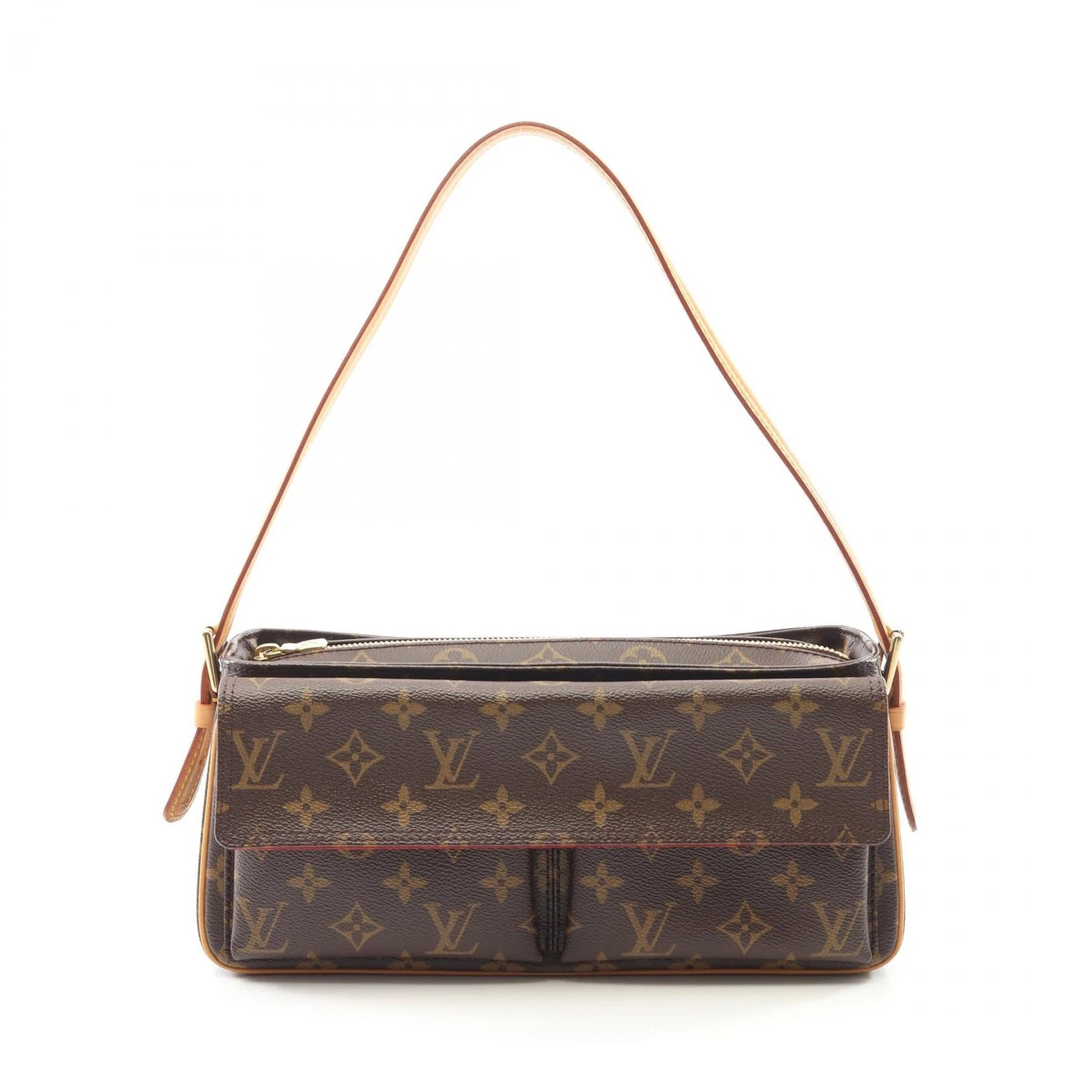 LOUIS VUITTON（LV） Borsa a tracolla Louis Vuitton Viva cite MM M51164 Monogram tela marrone usata donna