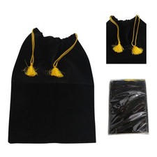 Elegant Black Velvet Drawstring Pouch Bags 5pc Set Premium Gift Bags