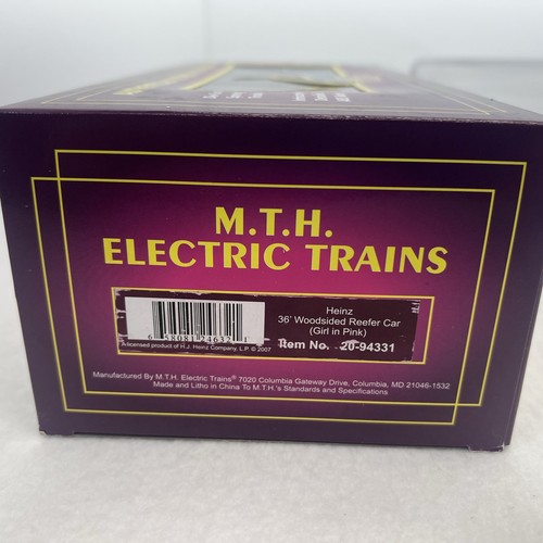 MTH Premier 20-94331 Heinz Girl In Pink 36’ Wood Reefer O Gauge #5705 New - Picture 15 of 15