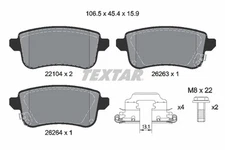 Textar 2210401 brake pad set, disc brake for Renault