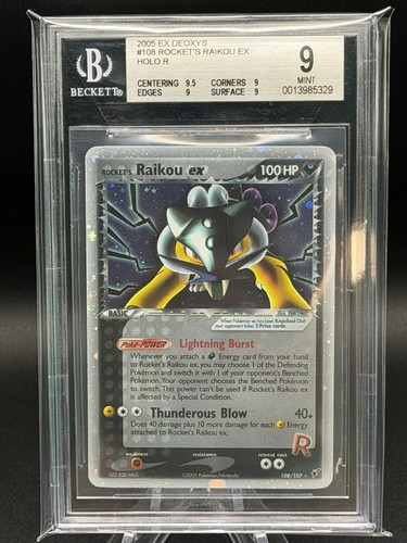 Rocket's Raikou ex graded BGS 9 for sale on eBay